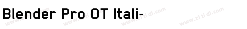 Blender Pro OT ltali字体转换